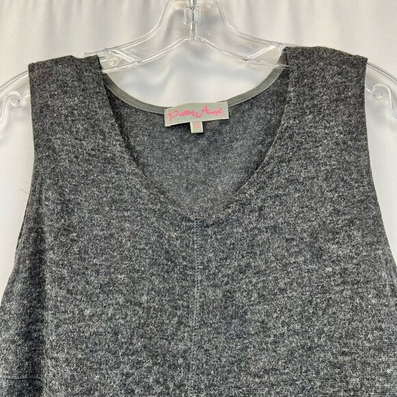 Pretty Angel Womens A Line Dress Gray Scoop Neck Sleeveless Ruffle Lace Small - Picture 8 of 10